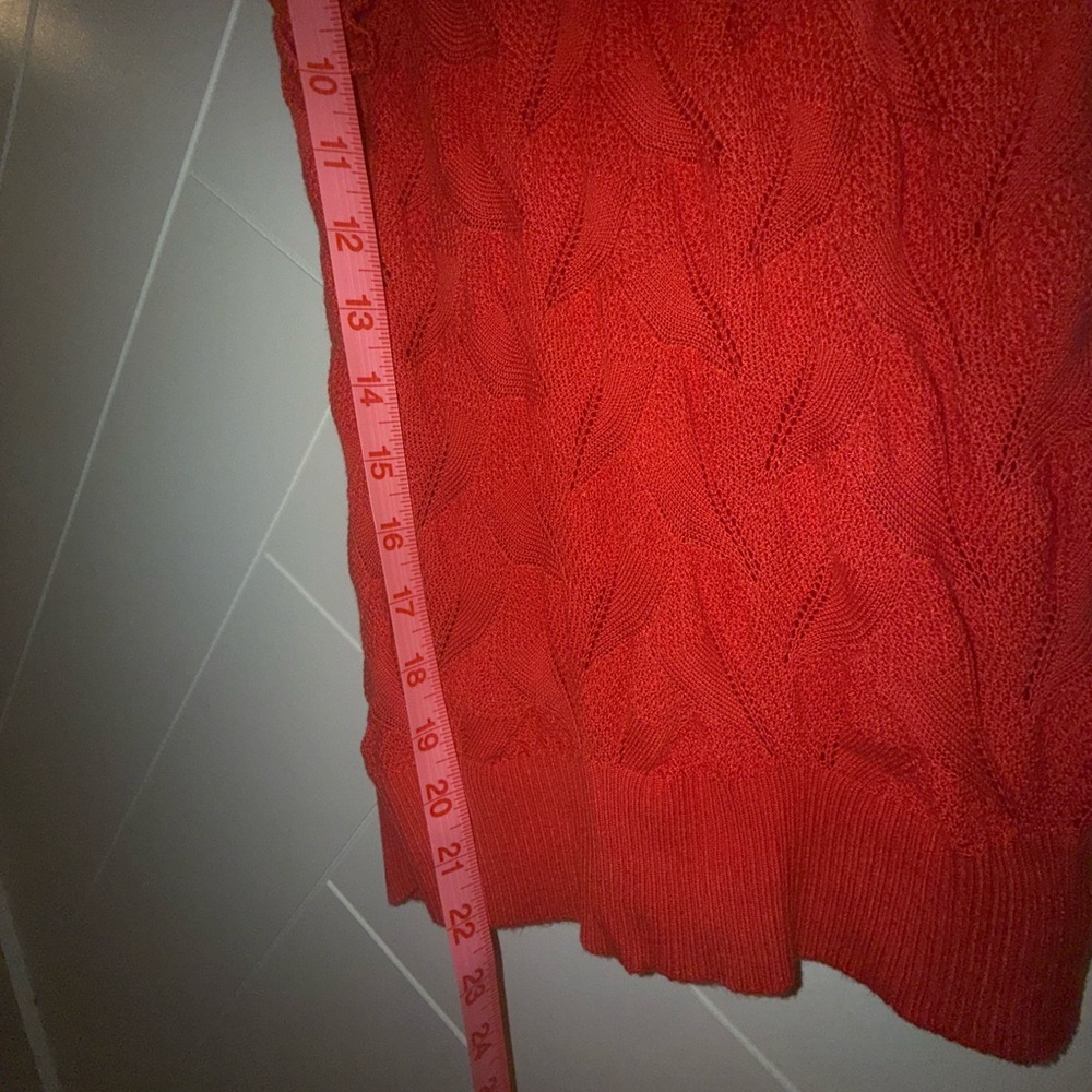 DEAR JOHN DENIM betty crew sweater tank in red rose small - Picture 11 of 12